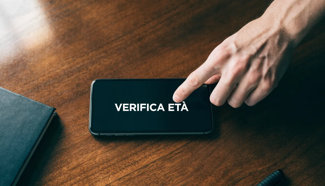 Un foglio di concessione in carta con un timbro rosso, appoggiato su una scrivania di legno accanto a una penna