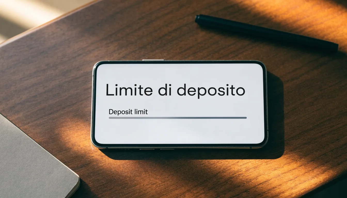 Un foglio di concessione in carta con un timbro rosso, appoggiato su una scrivania di legno accanto a una penna